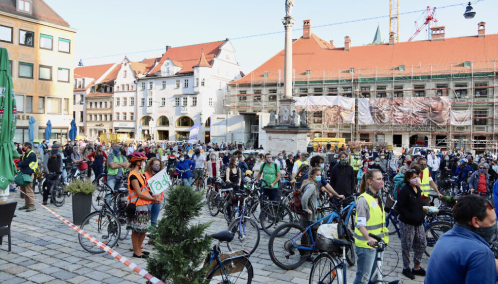 Freisinger Radldemo am 18. September 2020 Marienplatz