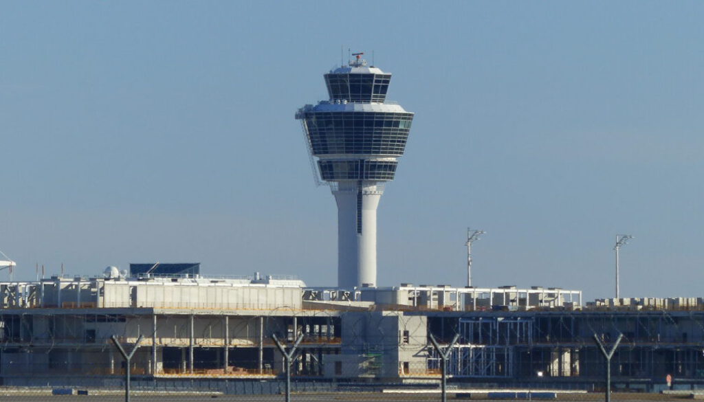 Flughafen München Ansicht Tower