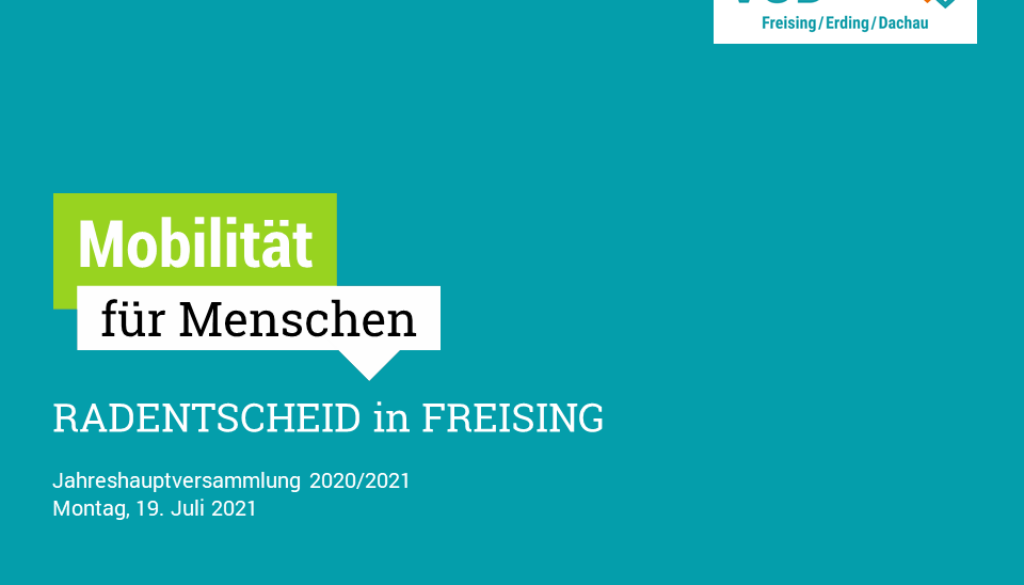 Vortrag Radentscheid Freising VCD JHV 2021